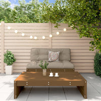 Thumbnail for 2-tlg. Garten-Lounge-Set mit Kissen Honigbraun Massivholz