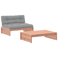 Thumbnail for 2-tlg. Garten-Lounge-Set mit Kissen Massivholz Douglasie
