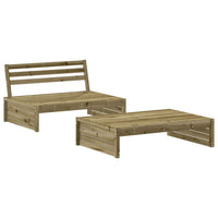 Thumbnail for 2-tlg. Garten-Lounge-Set mit Kissen Imprägniertes Kiefernholz