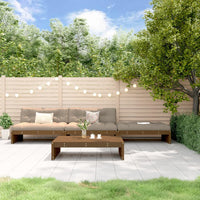 Thumbnail for 4-tlg. Garten-Lounge-Set mit Kissen Honigbraun Massivholz