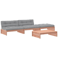 Thumbnail for 4-tlg. Garten-Lounge-Set mit Kissen Massivholz Douglasie