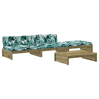 Thumbnail for 4-tlg. Garten-Lounge-Set mit Kissen Kiefernholz Imprägniert