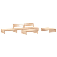 Thumbnail for 5-tlg. Garten-Lounge-Set mit Kissen Massivholz