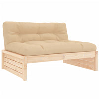 Thumbnail for 5-tlg. Garten-Lounge-Set mit Kissen Massivholz