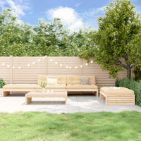 Thumbnail for 5-tlg. Garten-Lounge-Set mit Kissen Massivholz
