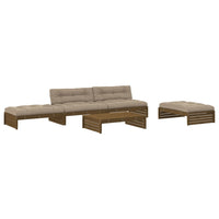 Thumbnail for 5-tlg. Garten-Lounge-Set mit Kissen Honigbraun Massivholz