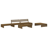 Thumbnail for 5-tlg. Garten-Lounge-Set mit Kissen Honigbraun Massivholz