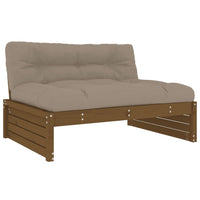 Thumbnail for 5-tlg. Garten-Lounge-Set mit Kissen Honigbraun Massivholz