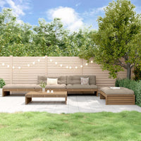 Thumbnail for 5-tlg. Garten-Lounge-Set mit Kissen Honigbraun Massivholz