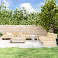 Thumbnail for 6-tlg. Garten-Lounge-Set mit Kissen Massivholz