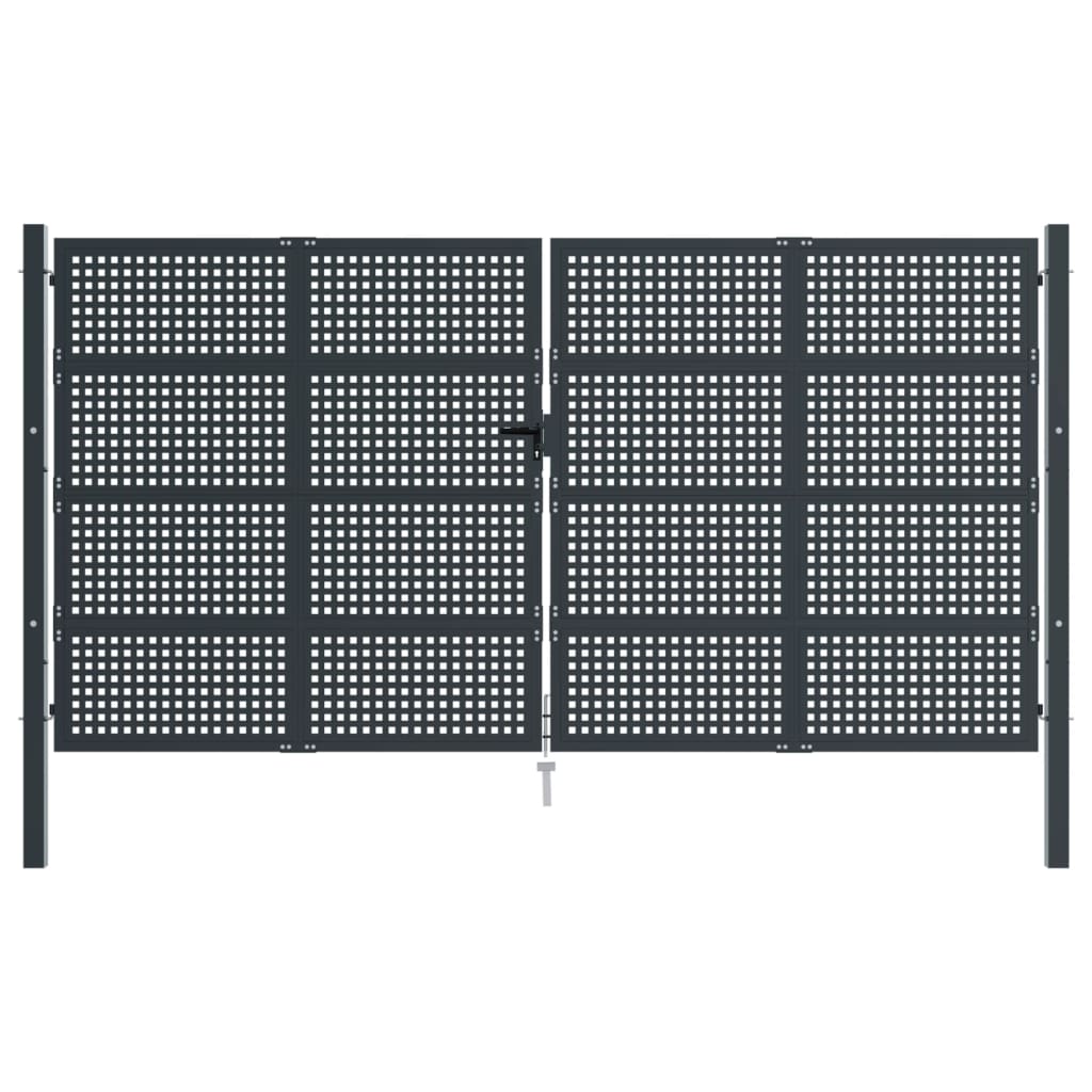 Gartentor Anthrazit 400 x 250 cm Stahl