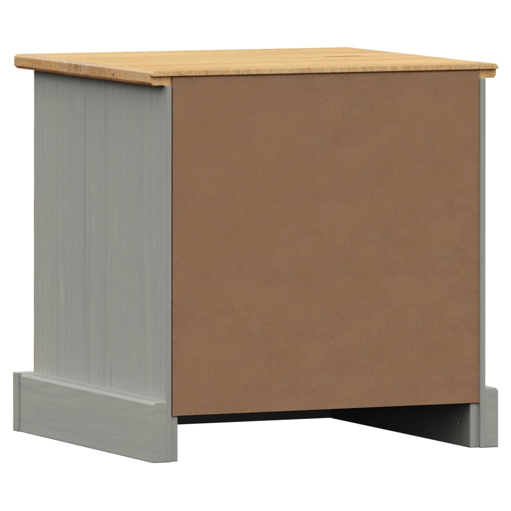 Nachttisch VIGO Grau 42x35x40 cm Massivholz Kiefer