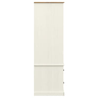 Thumbnail for Kleiderschrank VIGO Weiß 90x55x176 cm Massivholz Kiefer