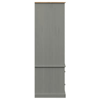 Thumbnail for Kleiderschrank VIGO Grau 90x55x176 cm Massivholz Kiefer