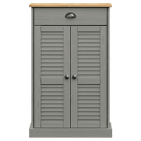 Thumbnail for Schuhschrank VIGO Grau 60x35x96 cm Massivholz Kiefer