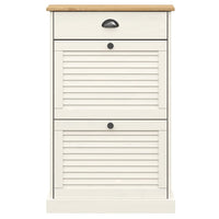 Thumbnail for Schuhschrank VIGO 60x35x96 cm Weiß Massivholz Kiefer