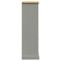 Thumbnail for Bücherregal VIGO Grau 60x35x114,5 cm Massivholz Kiefer