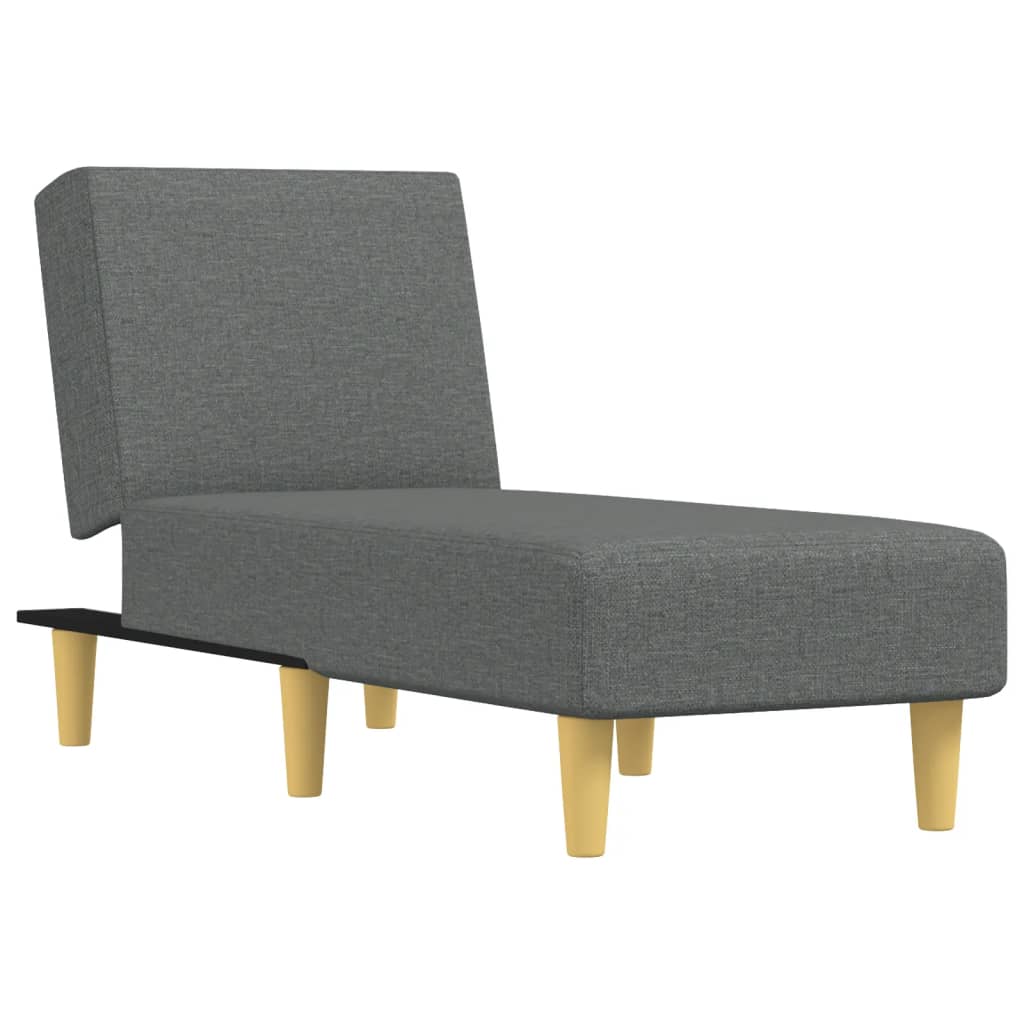 Chaiselongue Dunkelgrau Stoff