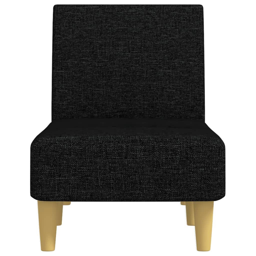 Chaiselongue Schwarz Stoff