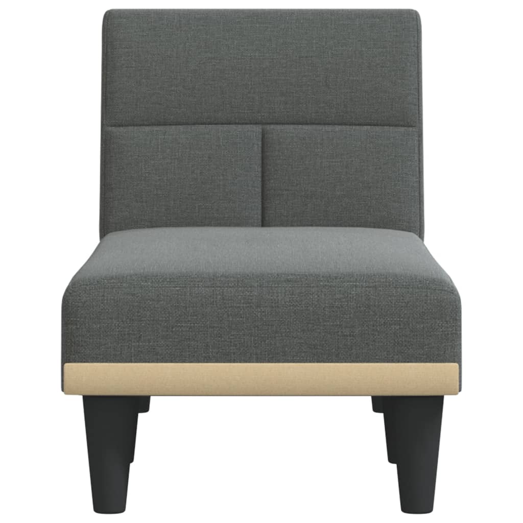 Chaiselongue Dunkelgrau Stoff