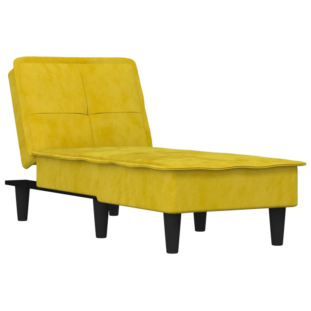 Chaiselongue Gelb Samt