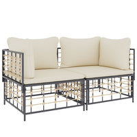 Thumbnail for Ecksofas mit Kissen 2 Stk. Modular Poly Rattan