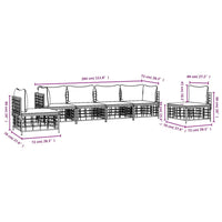 Thumbnail for 6-tlg. Garten-Lounge-Set mit Kissen Anthrazit Poly Rattan
