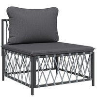 Thumbnail for 5-tlg. Garten-Lounge-Set mit Kissen Anthrazit Stahl