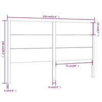 Thumbnail for Kopfteil Weiß 156x4x100 cm Massivholz Kiefer