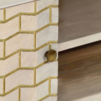 Thumbnail for TV-Schrank 110x30x40 cm Gebleichtes Massivholz Mango