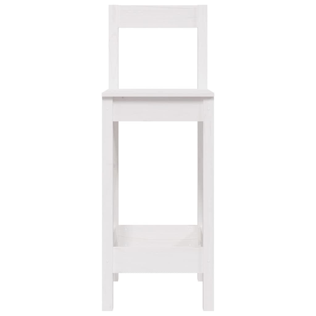 Barhocker 2 Stk. Weiß 40x41,5x112 cm Massivholz Kiefer