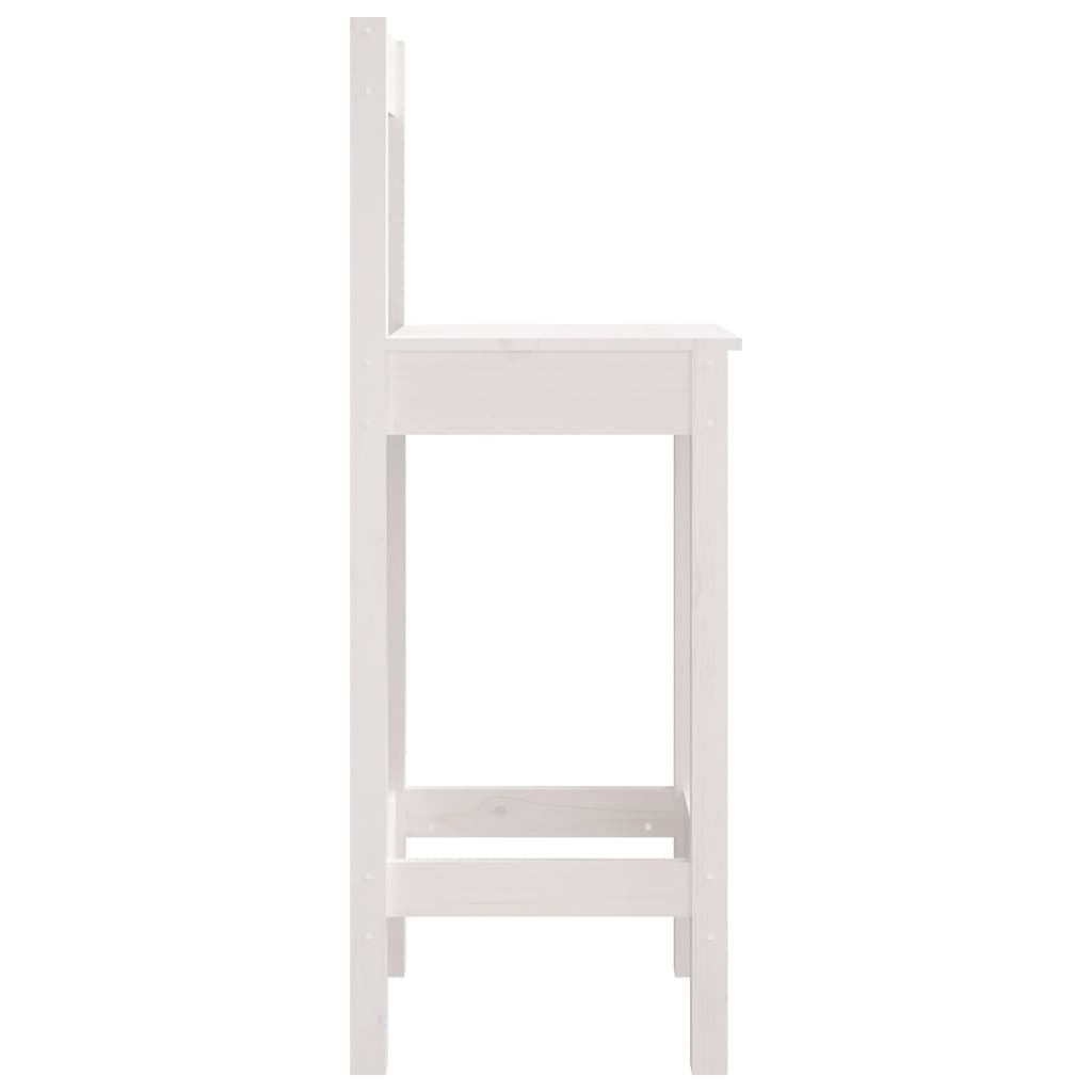 Barhocker 2 Stk. Weiß 40x41,5x112 cm Massivholz Kiefer