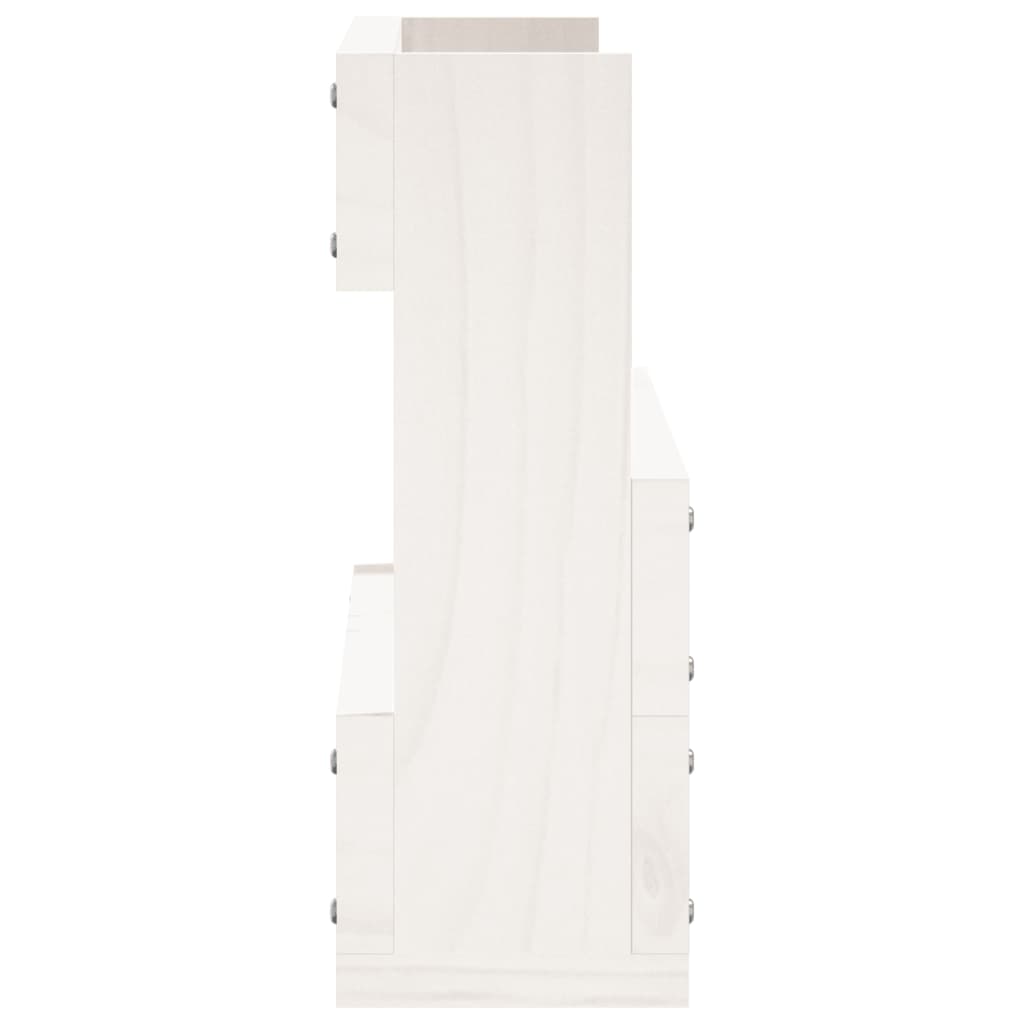 Wand-Schuhregale 2 Stk. Weiß 59x9x23 cm Massivholz Kiefer