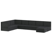 Thumbnail for 8-tlg. Garten-Lounge-Set mit Kissen Schwarz Poly Rattan