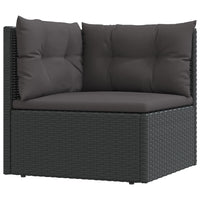 Thumbnail for 8-tlg. Garten-Lounge-Set mit Kissen Schwarz Poly Rattan