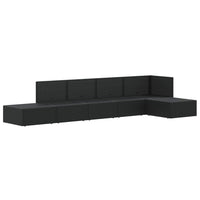 Thumbnail for 6-tlg. Garten-Lounge-Set mit Kissen Schwarz Poly Rattan