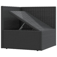 Thumbnail for 5-tlg. Garten-Lounge-Set mit Kissen Schwarz Poly Rattan