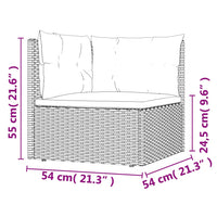 Thumbnail for 8-tlg. Garten-Lounge-Set mit Kissen Schwarz Poly Rattan