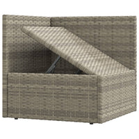 Thumbnail for 6-tlg. Garten-Lounge-Set mit Kissen Grau Poly Rattan