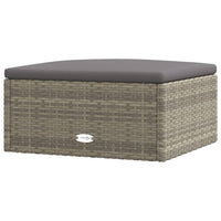 Thumbnail for 9-tlg. Garten-Lounge-Set mit Kissen Grau Poly Rattan