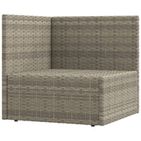 Thumbnail for 8-tlg. Garten-Lounge-Set mit Kissen Grau Poly Rattan