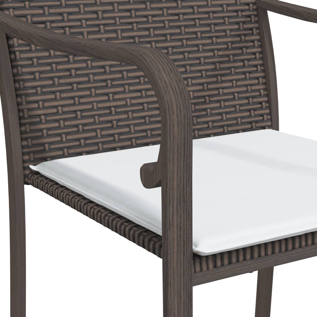 9-tlg. Garten-Essgruppe mit Kissen Poly Rattan und Stahl
