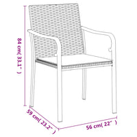 Thumbnail for 9-tlg. Garten-Essgruppe mit Kissen Poly Rattan und Stahl