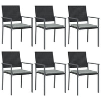 Thumbnail for 7-tlg. Garten-Essgruppe mit Kissen Poly Rattan und Stahl