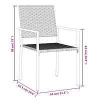 Thumbnail for 5-tlg. Garten-Essgruppe Poly Rattan und Stahl