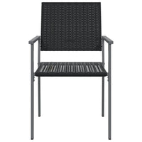 Thumbnail for Gartenstühle 4 Stk. Schwarz 54x62,5x89 cm Poly Rattan