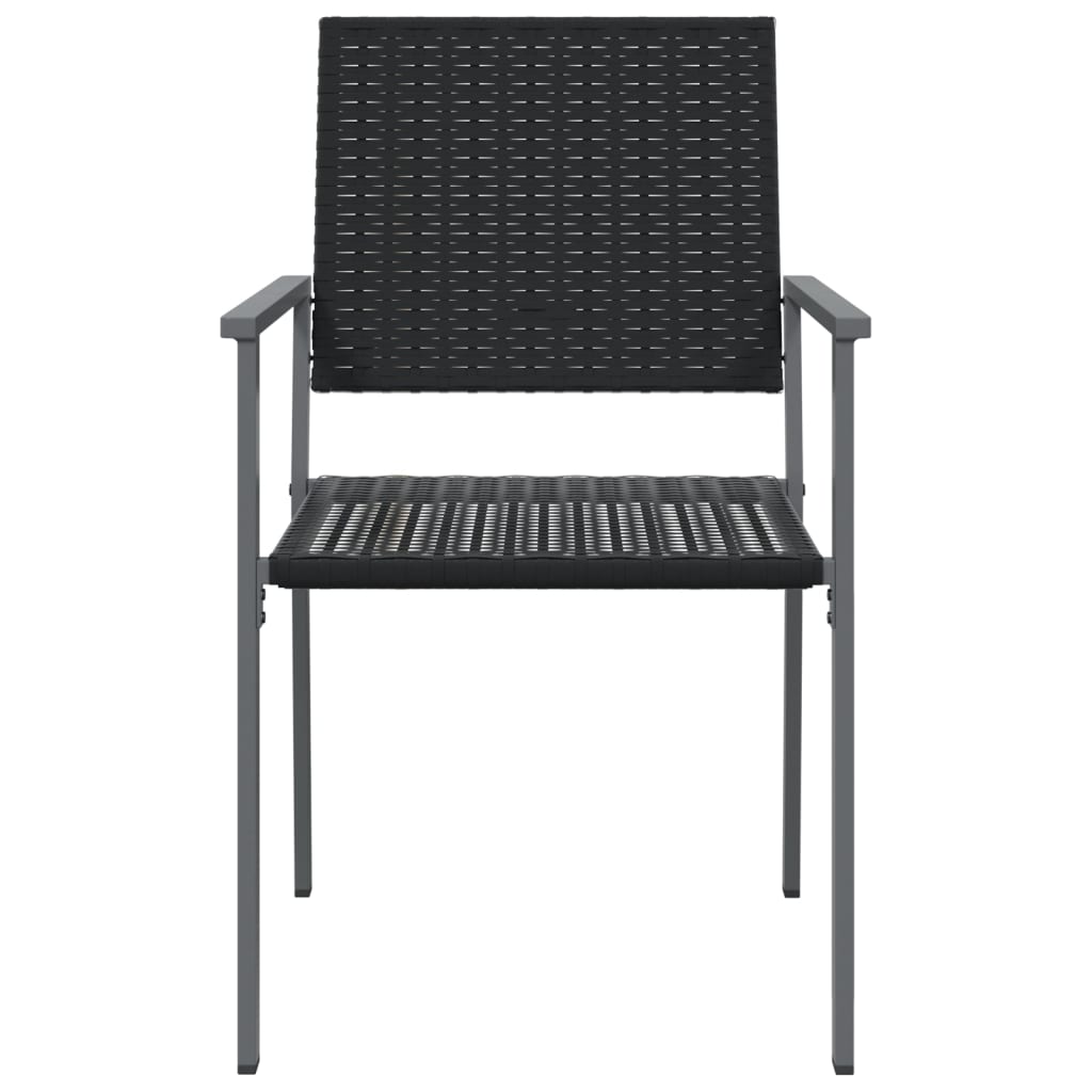 Gartenstühle 6 Stk. Schwarz 54x62,5x89 cm Poly Rattan