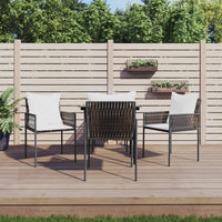 Thumbnail for Gartenstühle mit Kissen 4 Stk. Braun 54x61x83 cm Poly Rattan