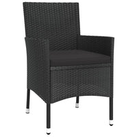 Thumbnail for 7-tlg. Garten-Essgruppe mit Kissen Schwarz Poly Rattan