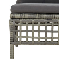 Thumbnail for 4-tlg. Garten-Lounge-Set mit Kissen Grau Poly Rattan